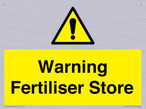 Warning Fertiliser Store